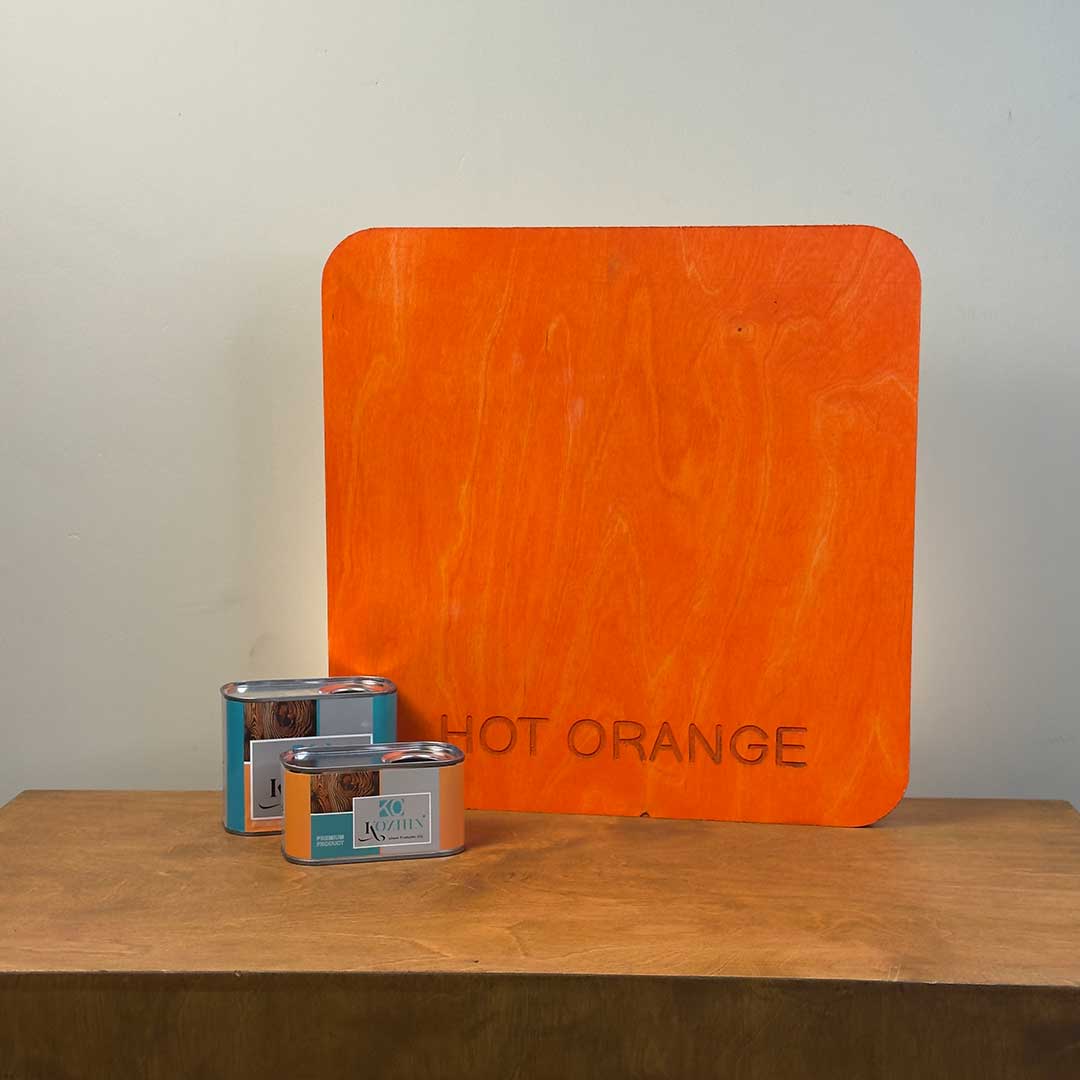 روغن چوب دو جزیی نرمال کد رنگی HOT ORANGE (نارنجی تند)