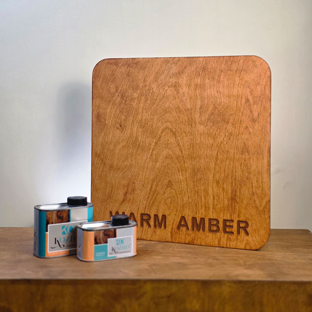 روغن چوب دو جزیی نرمال کد رنگی WARM AMBER (کهربایی)